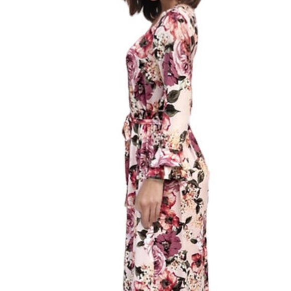 DEVORAH'S SECRET Maxi Dress Garden Party Pink - Picture 2 of 4